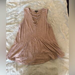 Express Women's Tan Sleeveless Top